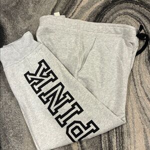 New Victoria’s Secret PINK Skinny Jogger Logo Pants CC 4BJR NWT